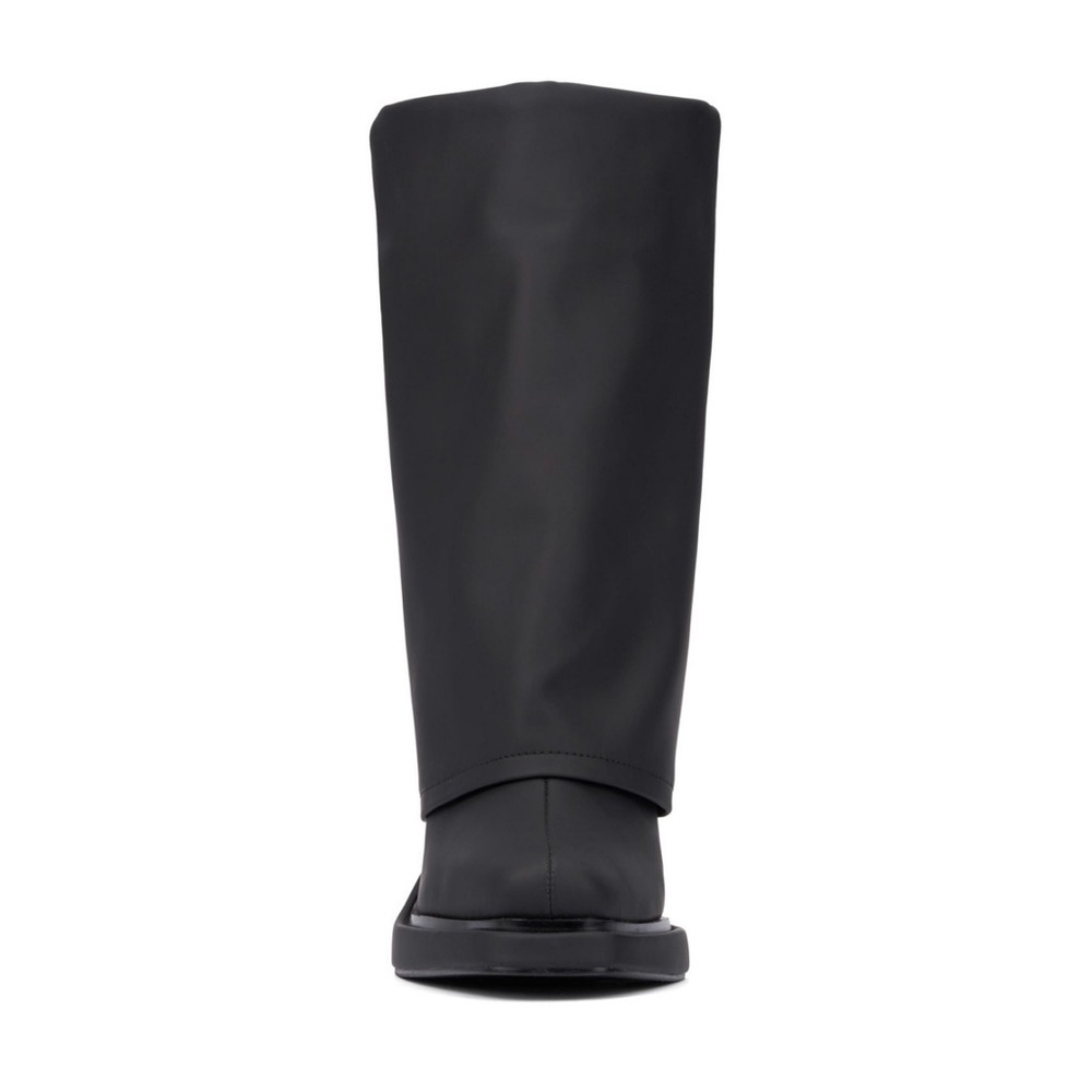 Olivia Miller Virgo Fold-Over Black Heeled Platform Boots NEW - Picture 4 of 15